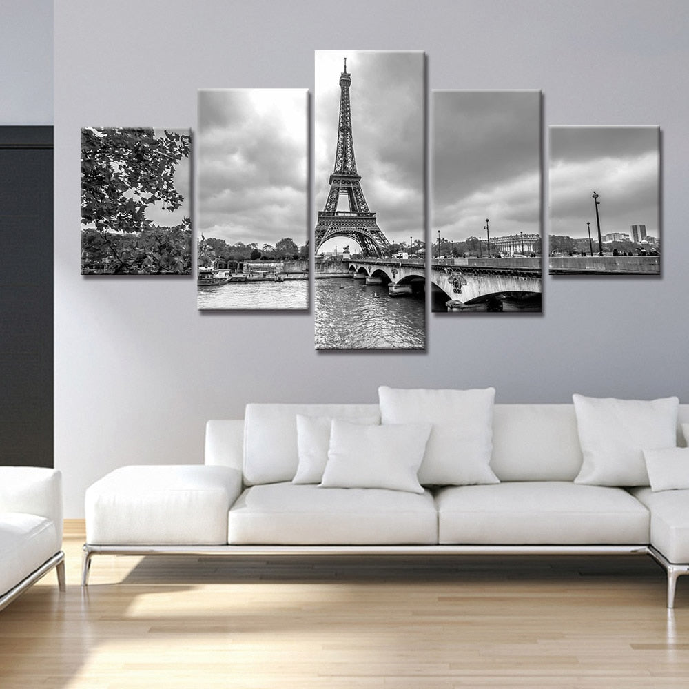 Stunning Eiffel Tower Canvas Prints-40x60 40x80 40x100cm-Framed-Gray-Cool Tees & Things