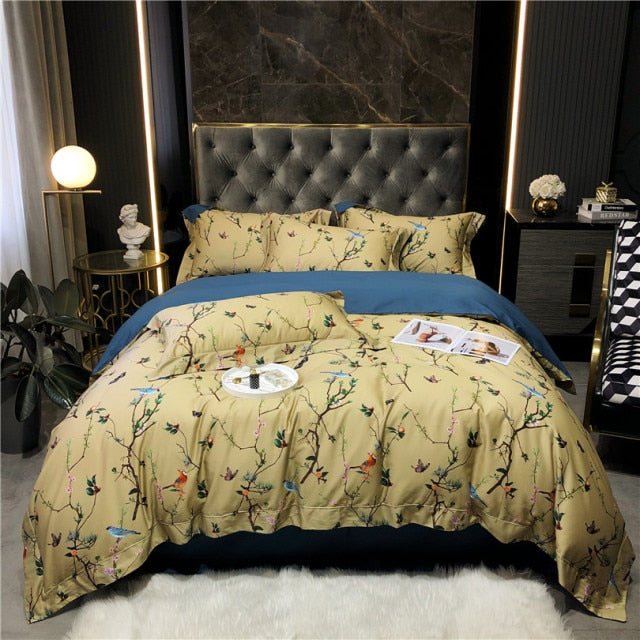 3/4pcs Queen King Size Luxury Bed Sheet Set Covers Satin Black Bed Sheets  Pillowcase Flat Fitted Double Sheet Bedclothes