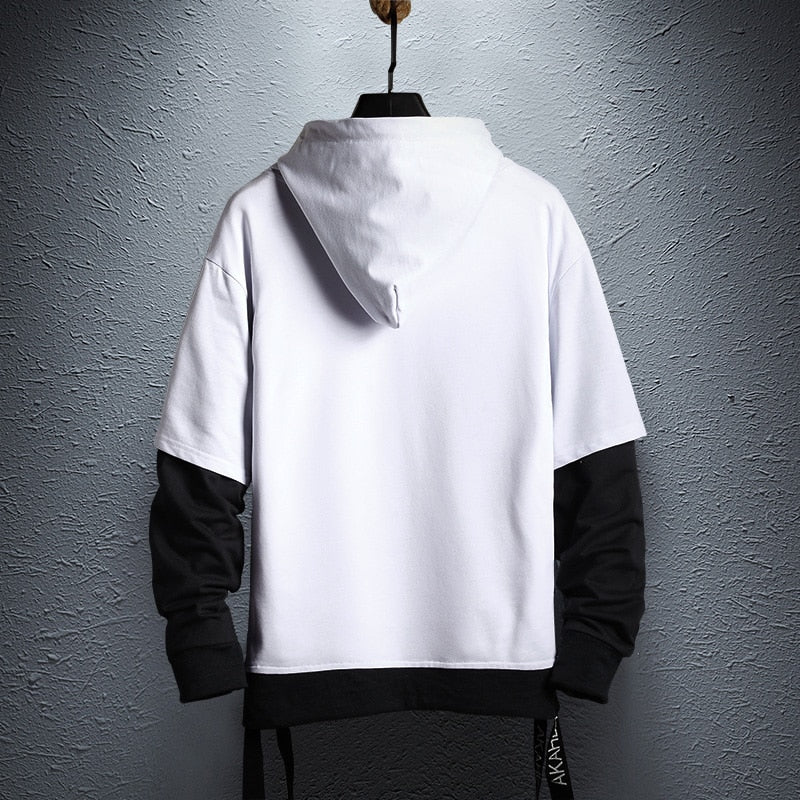 Mens Casual Streetwear Pullover Hoodie Sweatshirt