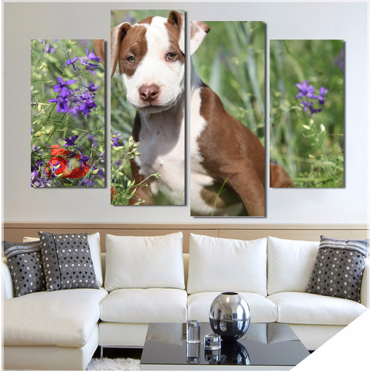 Sassy Pit Bull Wall Art Canvas-Medium-Not Framed-Cool Tees & Things