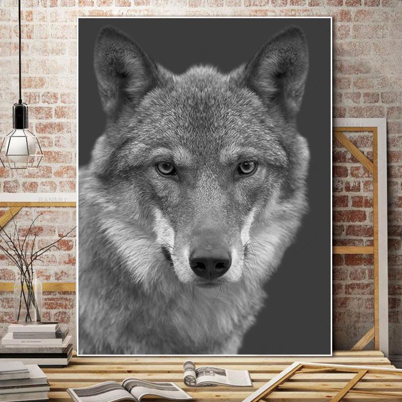 Stunning Animal Canvas Prints- Not Framed Home Decor-20X30cmX1PC no frame-DarkGray-Cool Tees & Things